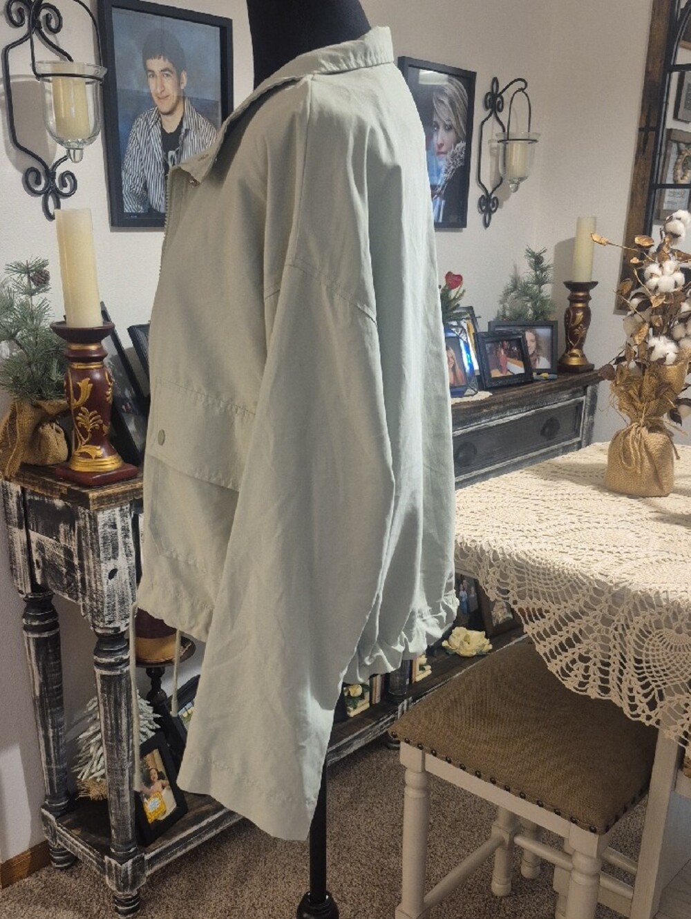 Love Tree Light Sage Utility Drawstring Jacket - Picture 6 of 12